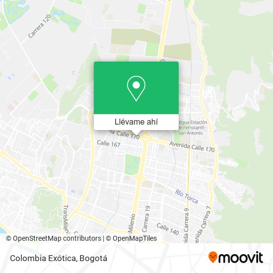 Mapa de Colombia Exótica