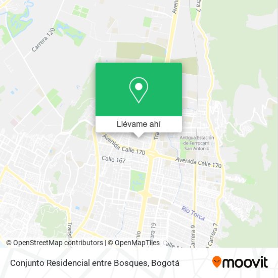 Mapa de Conjunto Residencial entre Bosques