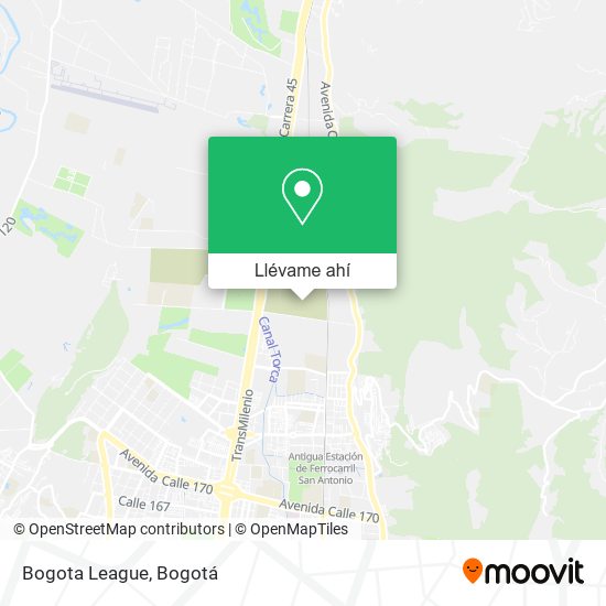 Mapa de Bogota League