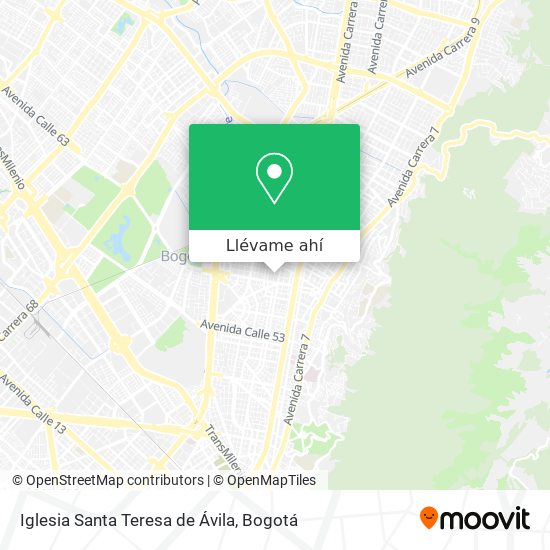 Cómo llegar a Iglesia Santa Teresa de Ávila en Barrios Unidos en SITP o  Transmilenio?