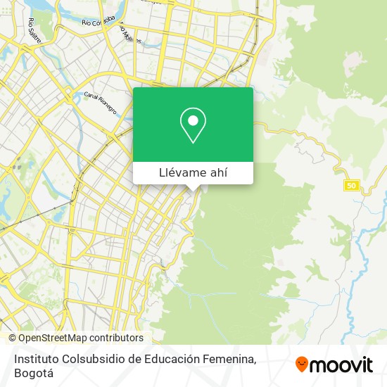 Mapa de Instituto Colsubsidio de Educación Femenina