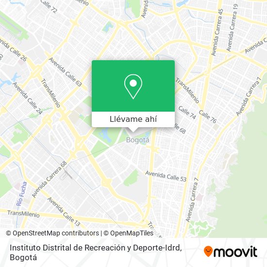 Mapa de Instituto Distrital de Recreación y Deporte-Idrd