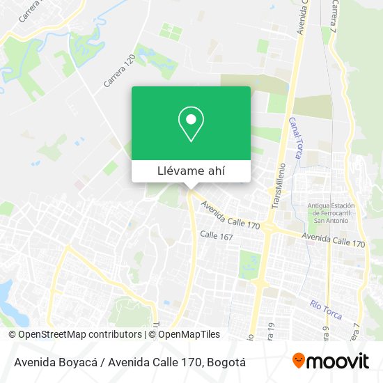 Mapa de Avenida Boyacá / Avenida Calle 170