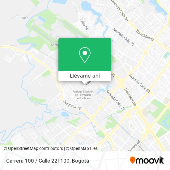 Mapa de Carrera 100 / Calle 22I 100