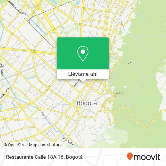 Mapa de Restaurante Calle 18A 16