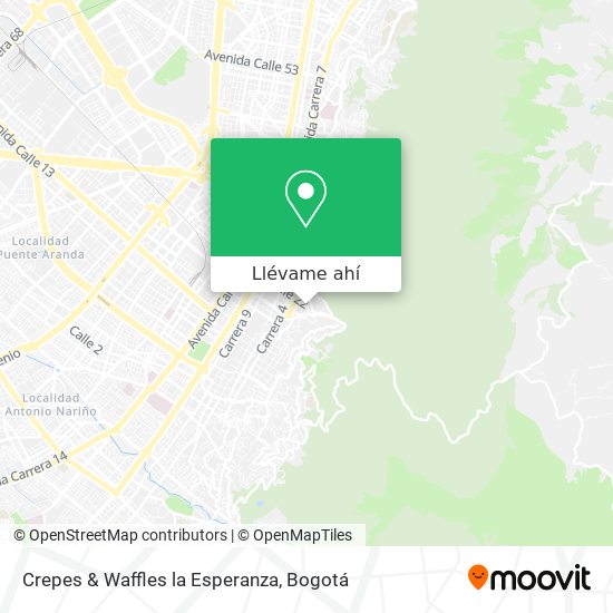 Mapa de Crepes & Waffles la Esperanza