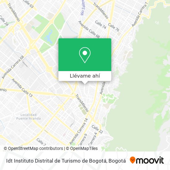 Mapa de Idt Instituto Distrital de Turismo de Bogotá