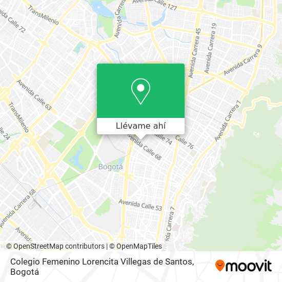 Mapa de Colegio Femenino Lorencita Villegas de Santos