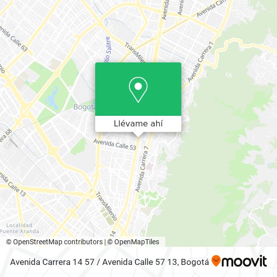 Mapa de Avenida Carrera 14 57 / Avenida Calle 57 13