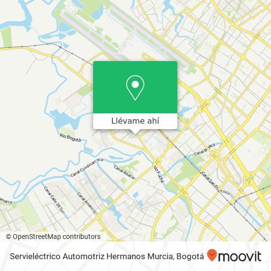 Mapa de Servieléctrico Automotriz Hermanos Murcia