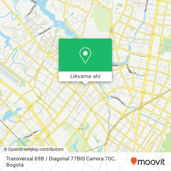 Mapa de Transversal 69B / Diagonal 77BIS Carrera 70C