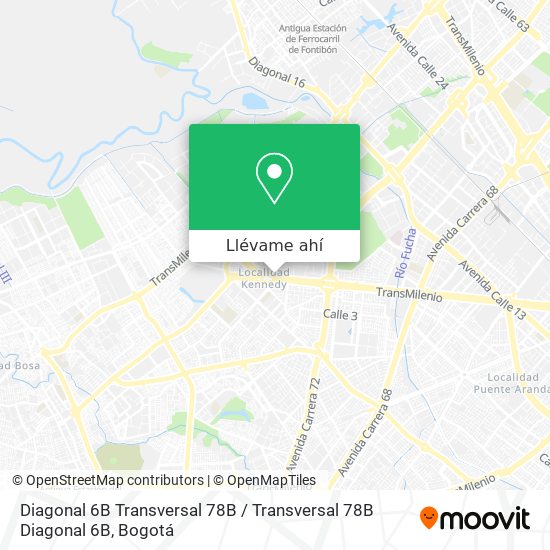 Mapa de Diagonal 6B Transversal 78B / Transversal 78B Diagonal 6B