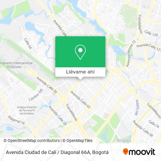 Mapa de Avenida Ciudad de Cali / Diagonal 66A