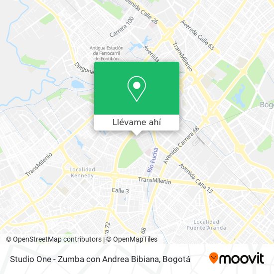 Mapa de Studio One - Zumba con Andrea Bibiana