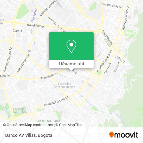 Mapa de Banco AV Villas