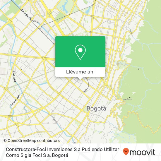 Mapa de Constructora-Foci Inversiones S a Pudiendo Utilizar Como Sigla Foci S a