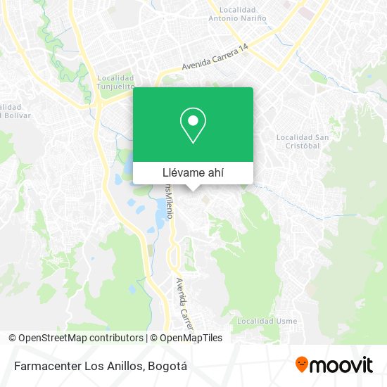 Mapa de Farmacenter Los Anillos