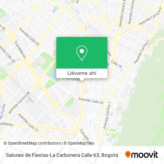 Mapa de Salones de Fiestas-La Carbonera Calle 63