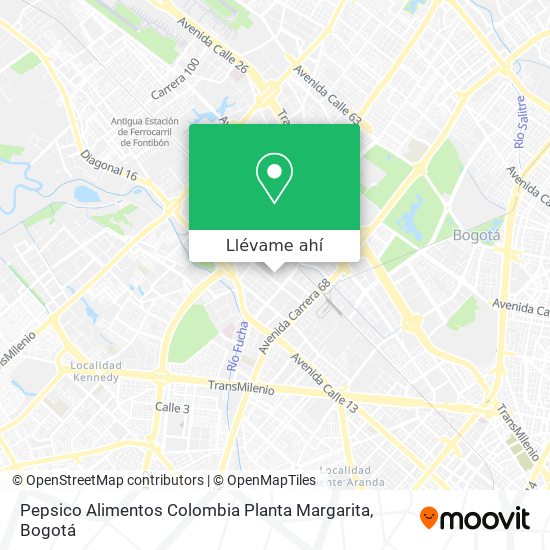 Mapa de Pepsico Alimentos Colombia Planta Margarita