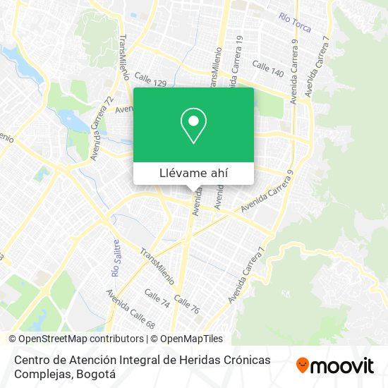 Mapa de Centro de Atención Integral de Heridas Crónicas Complejas