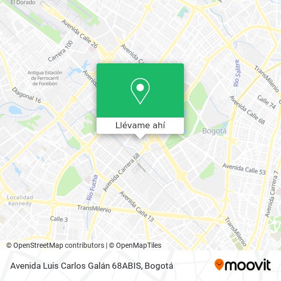 Mapa de Avenida Luis Carlos Galán 68ABIS