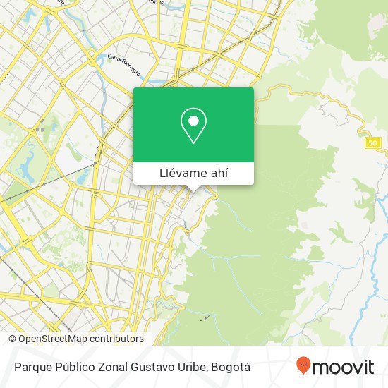Mapa de Parque Público Zonal Gustavo Uribe