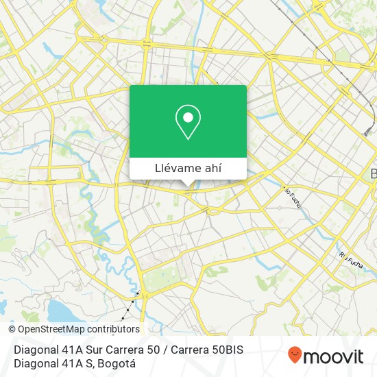 Mapa de Diagonal 41A Sur Carrera 50 / Carrera 50BIS Diagonal 41A S