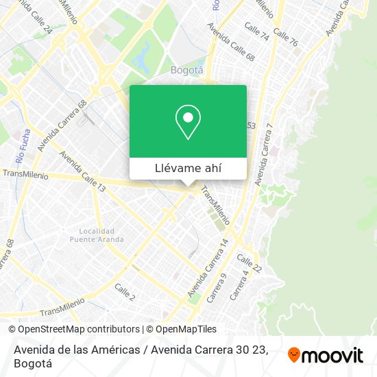 Mapa de Avenida de las Américas / Avenida Carrera 30 23