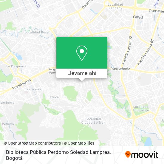Mapa de Biblioteca Pública Perdomo Soledad Lamprea