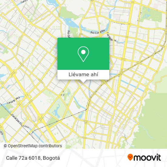 Mapa de Calle 72a 6018