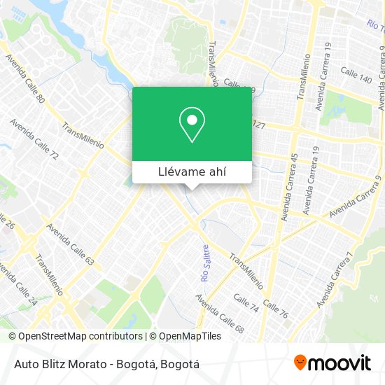 Mapa de Auto Blitz Morato - Bogotá