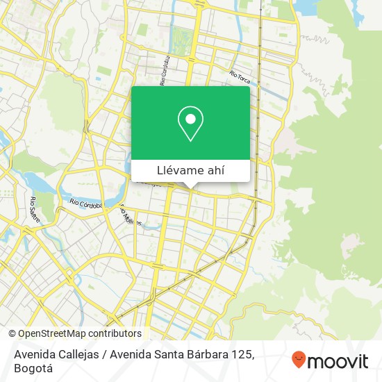 Mapa de Avenida Callejas / Avenida Santa Bárbara 125