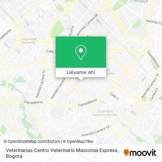Mapa de Veterinarias-Centro Veterinario Mascotas Express