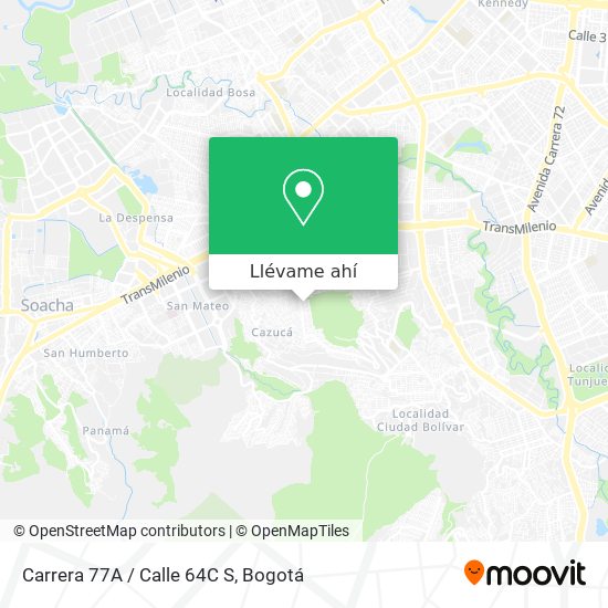 Mapa de Carrera 77A / Calle 64C S