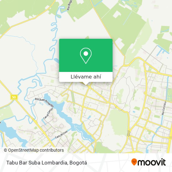 Mapa de Tabu Bar Suba Lombardia