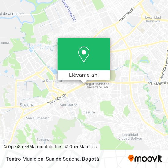 Mapa de Teatro Municipal Sua de Soacha