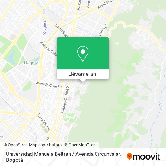 Mapa de Universidad Manuela Beltrán / Avenida Circunvalar
