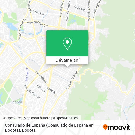 Mapa de Consulado de España (Consulado de España en Bogotá)