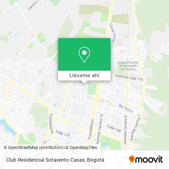 Mapa de Club Residencial Sotavento Casas