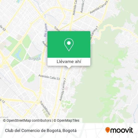 Mapa de Club del Comercio de Bogotá