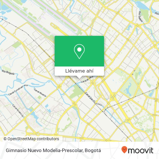 Mapa de Gimnasio Nuevo Modelia-Prescolar