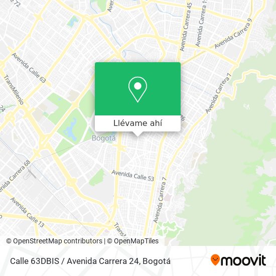 Mapa de Calle 63DBIS / Avenida Carrera 24