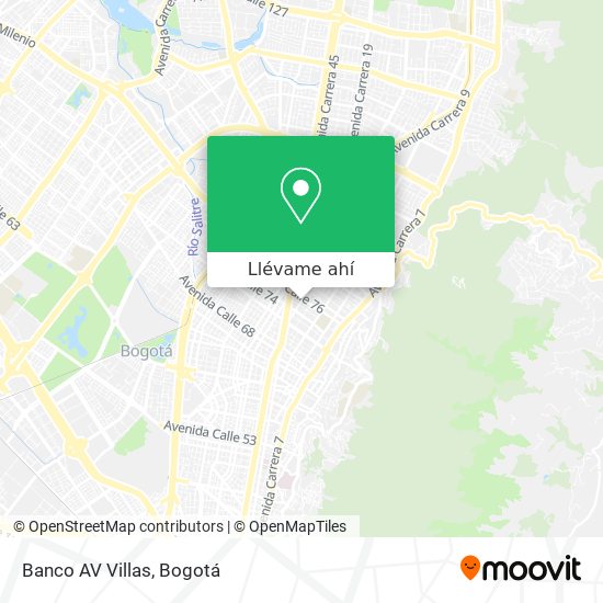 Mapa de Banco AV Villas