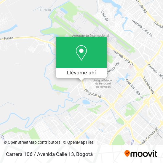 Mapa de Carrera 106 / Avenida Calle 13