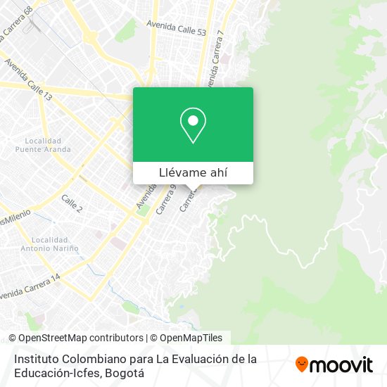 Mapa de Instituto Colombiano para La Evaluación de la Educación-Icfes
