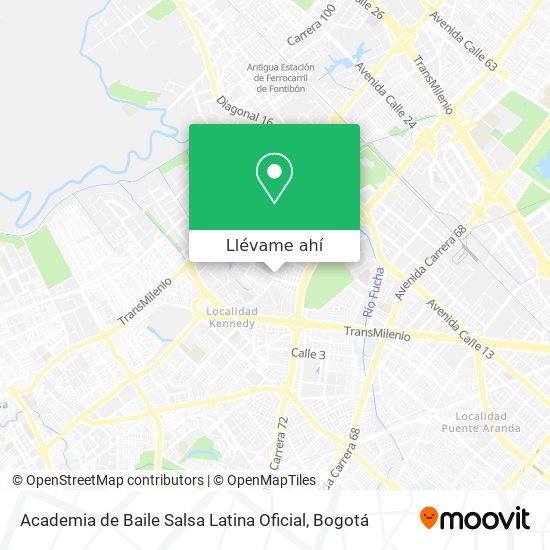 Mapa de Academia de Baile Salsa Latina Oficial