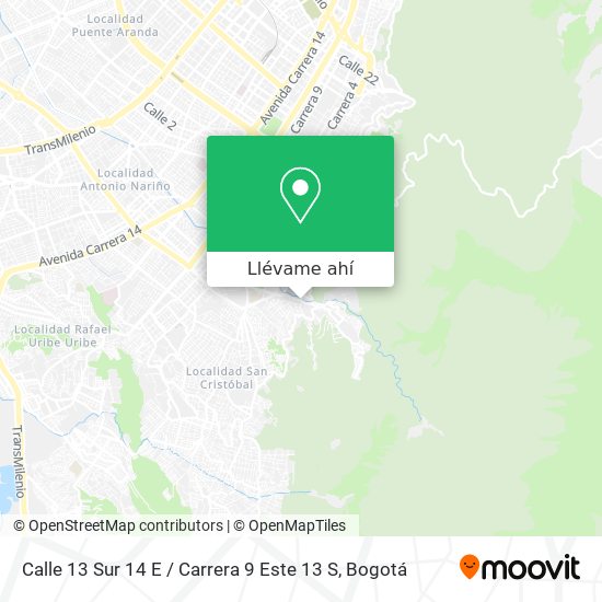 Mapa de Calle 13 Sur 14 E / Carrera 9 Este 13 S