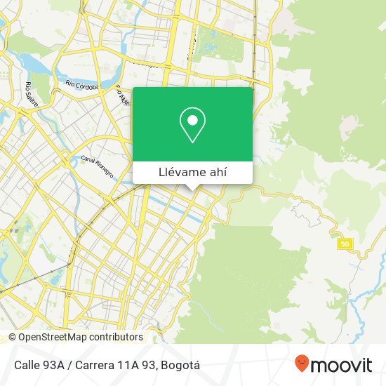 Mapa de Calle 93A / Carrera 11A 93