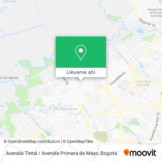 Mapa de Avenida Tintal / Avenida Primera de Mayo