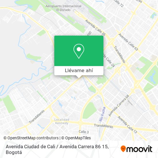Mapa de Avenida Ciudad de Cali / Avenida Carrera 86 15